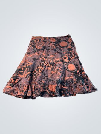 Odile Damen Midi-Rock mit Blumenmuster