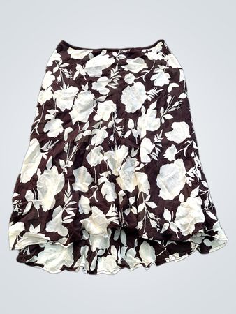 Style & Co. Brauner floralbedruckter Midirock