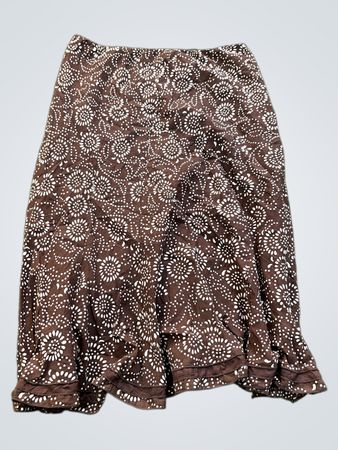 Studio Mode Brauner Floral Druck Midi Rock