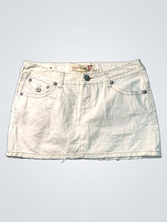 Laguna Beach Jean Co. White Denim Mini Skirt
