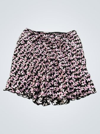 YESSICA Damen schwarzer Rock mit Blumenmuster