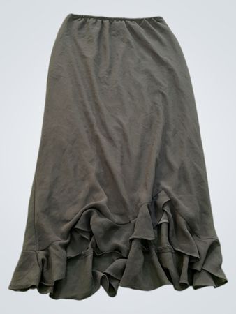 Dressbarn Kollektion Schwarzer Rüschenshirt Midi Rock