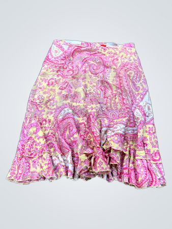 s.Oliver Paisley Ruffle Midi Skirt