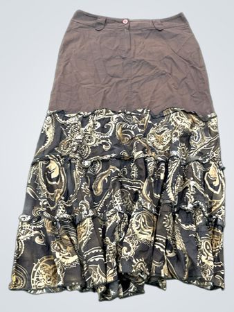 GALENA Rüschiger Paisley Maxirock