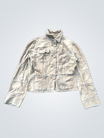 B.B. DAKOTA Women's Beige Corduroy Button-Up Jacket