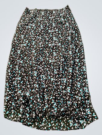 Schwarzer Rock von East 5th mit blauem und weißen Punkte-Druck