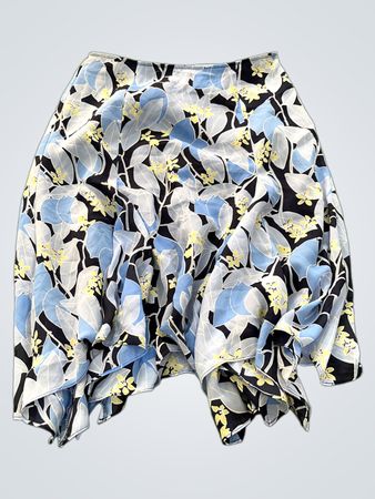 Rena Rowan Damen Floral Print Asymmetrischer Rock