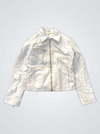White Faux Leather Jacket