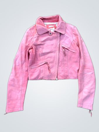 Pinko Leather Cropped Jacket