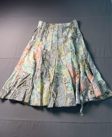 Uptown Woman Midirock mit Falten und Paisley‑Muster