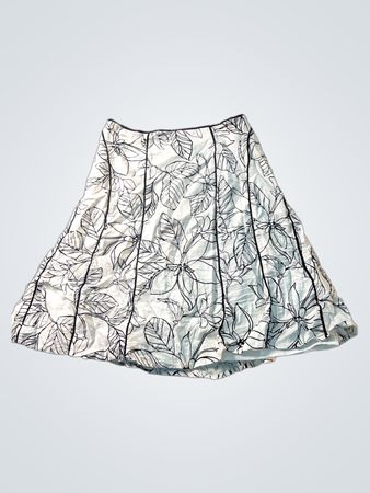 Covington Petite Damenrock mit Blumenmuster im A-Linien-Stil