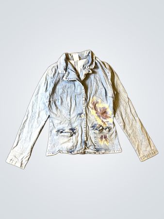 Apparel of the Earth Jeansjacke mit Blumenapplikation