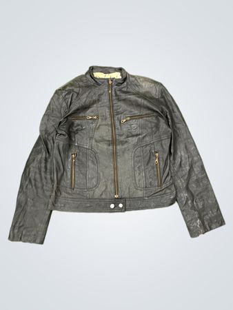 DIMITRI COLLECTION Giacca in pelle nera