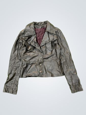 Veste noire en similicuir