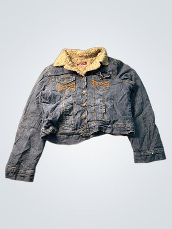 LL Jeans Denim Jacket with Fur Collar