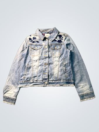 Veste en jean Vintage America Blues avec broderie florale