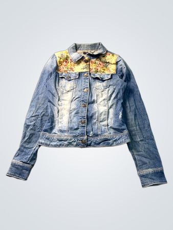 Forever 21 Jeansjacke mit Blumenmuster