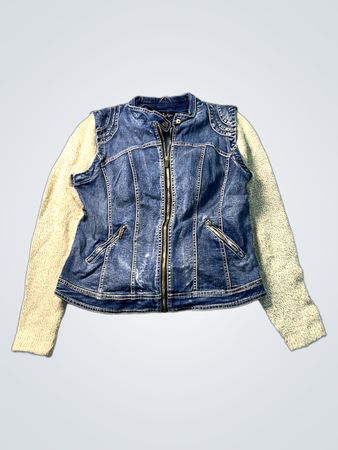 COALITION Jeansjacke mit Strickärmeln