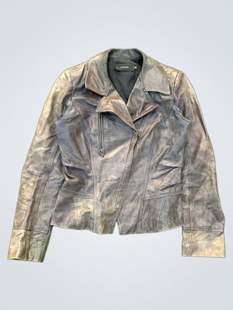Chaqueta biker de cuero para mujer INTUITION