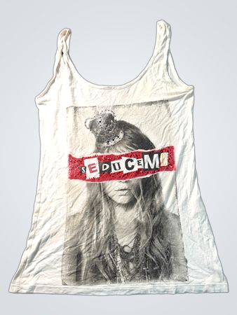 Weißes Tanktop mit Grafikdruck