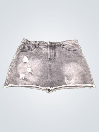 Grauer Denimrock