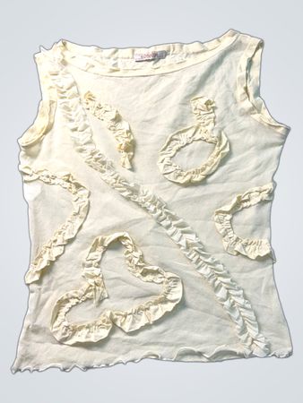 KOR KOR Cream Ruffle Trägertop