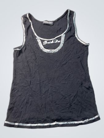 Daniela Drei Black Tank Top