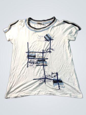 Piemonte Maille Weißes T‑Shirt mit Grafikdruck