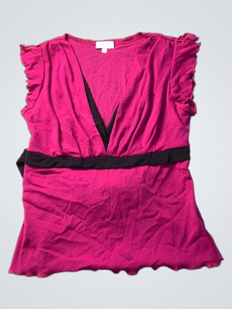 Charlotte Russe pinkes V-Ausschnitt-Top