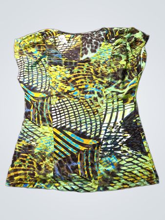 Damen-Top mit abstraktem Druck