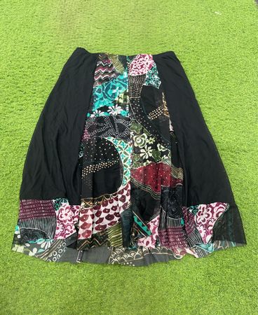 CHACOK Damen Patchwork-Maxirock Größe 2