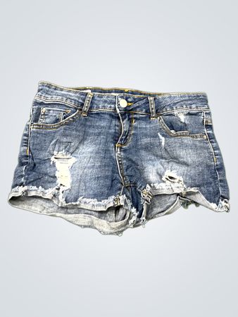 Damen-Jeansshorts mit Used-Look