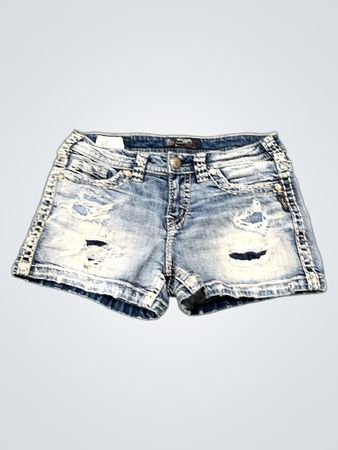 Silver Jeans Co. Distressed Denim-Shorts