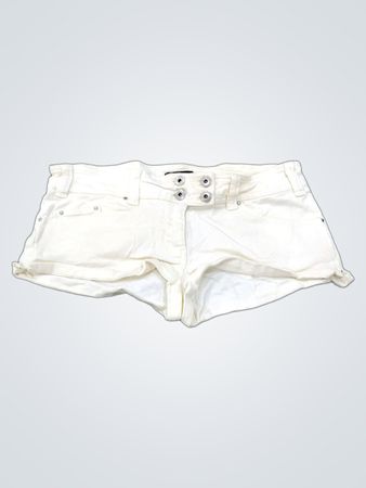 Weiße Denim-Shorts