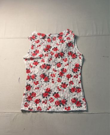 Saks Woman ärmelloses Oberteil mit Blumenmuster