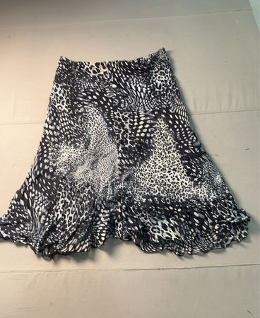 Schwarz-weißes Animal-Print-Rock