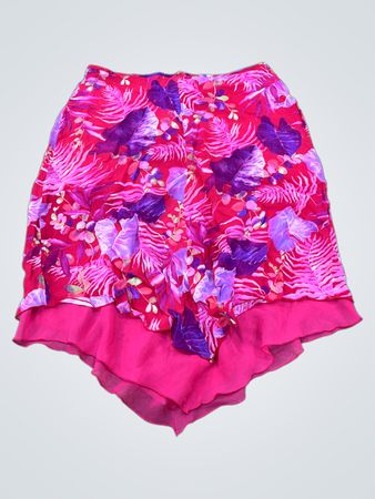 Damenrock mit rotem Blumenmuster