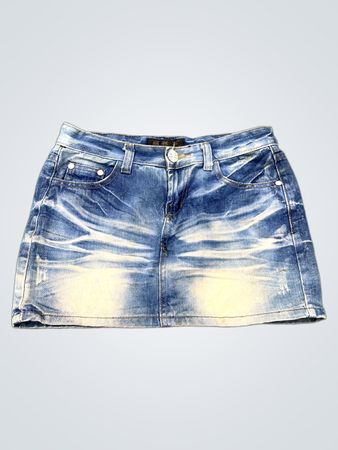 Damenblauer Minirock aus Denim