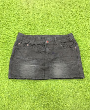 Schwarzer Jeansrock