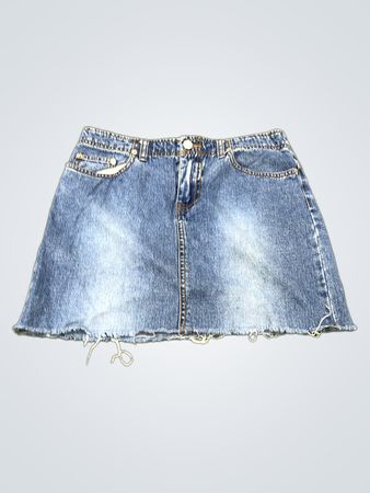 Blauer Jeans-Minirock