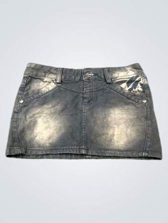 Washed-Black-Jeans-Minirock