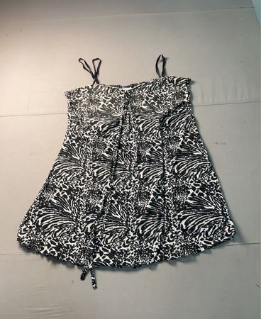 X-Mail Damen Mini-Kleid mit Animal-Print und Spaghettiträgern