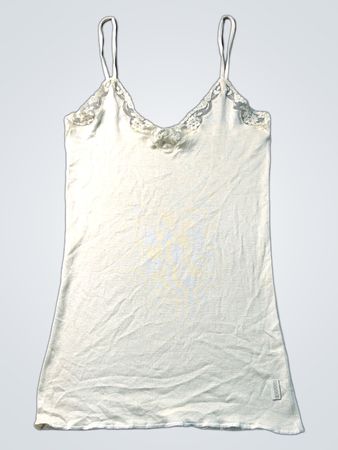 La Mia Amica Pura Seta White Spitzensaum-Camisole