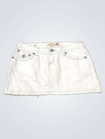 LAGUNA BEACH JEAN CO. Weißer Denim-Minirock
