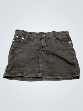 Schwarzer Jeans-Minirock