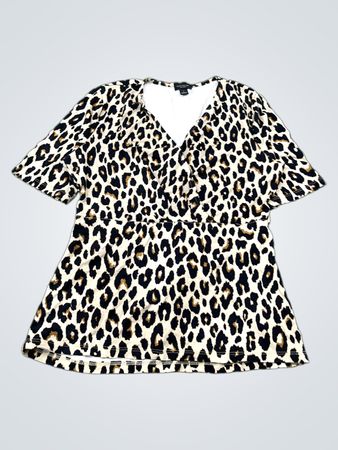 Ann Taylor Factory Leopardenmuster V-Ausschnitt Top