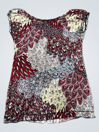 Agenda Women's Printed Short Sleeve Top