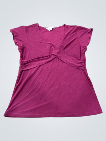 Carol Rose Damen Oberteil mit Wickelvorderteil, V-Ausschnitt, kastanienbraun