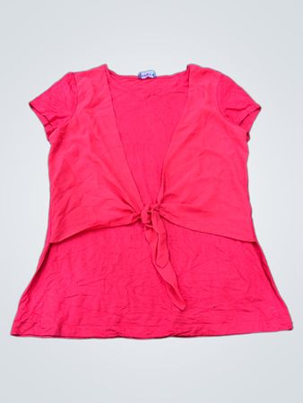 TAIFUN Rotes Top mit Knoten vorne