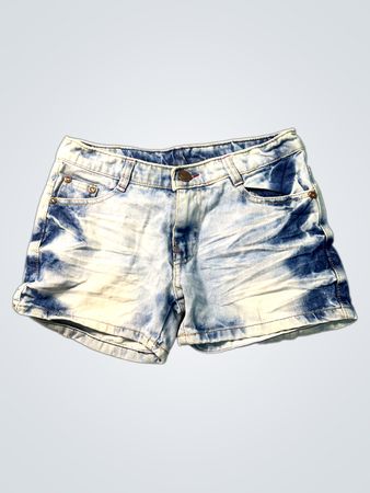 Jeans-Shorts für Mädchen mit Used-Effekt und Stickerei-Detail